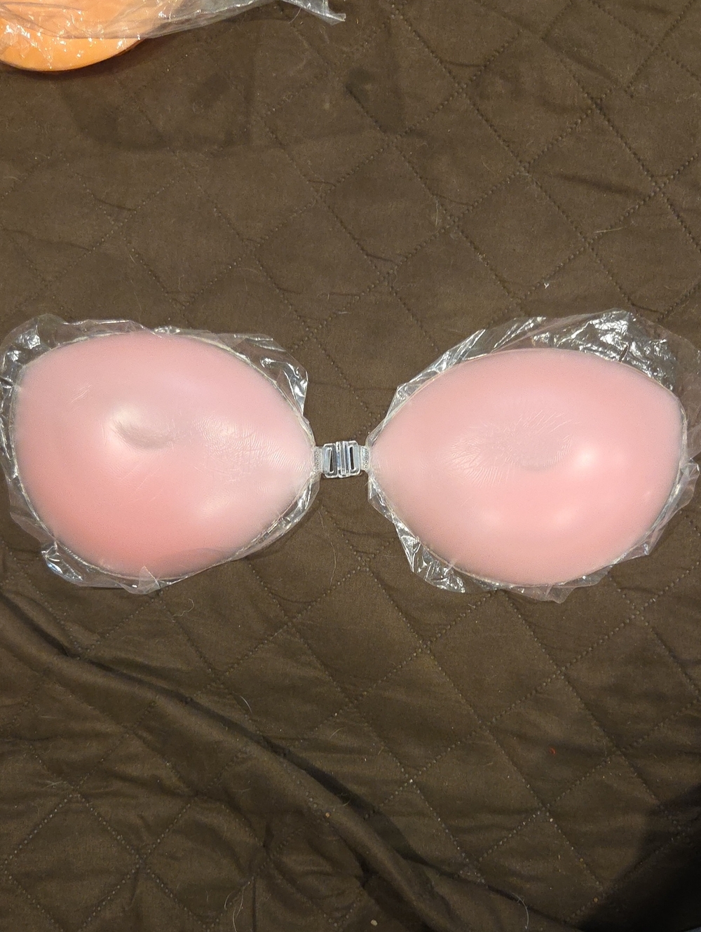 Strapless Adhesive Sticky Backless Silicone Bra - Pink Sz C cup